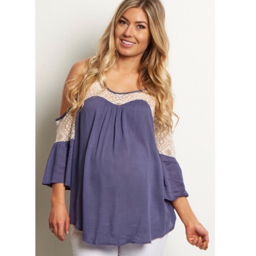🆕 Pinkblush cold shoulder maternity …